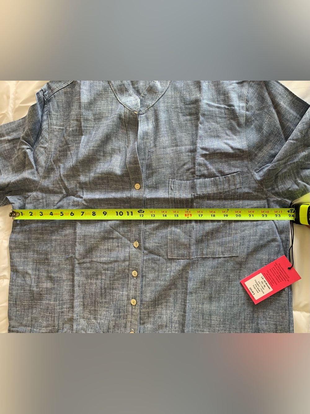 New Julei chambray button-up shirt Size XL - Picture 3 of 6